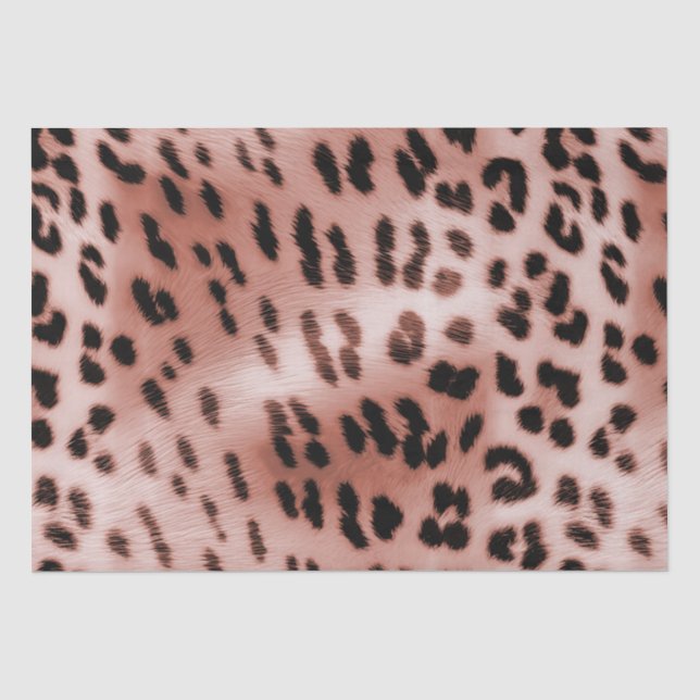 Rose Rosa Leopard Seidenpapier (Vorderseite)