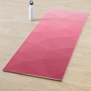 Rose rosa leuchtendes geometrisches Messemuster Yogamatte