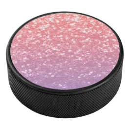 Rose Rosa lila Lavendel Imitate Glitzern Glitzer Eishockey Puck