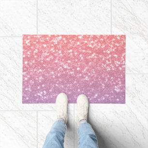 Rose Rosa lila Lavendel Imitate Glitzern Glitzer Fußmatte