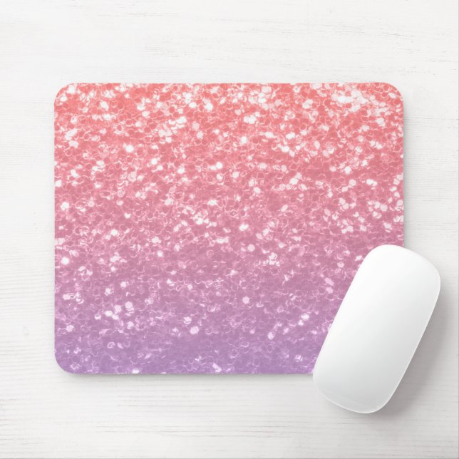 Rose Rosa lila Lavendel Imitate Glitzern Glitzer Mousepad (Mit Mouse)