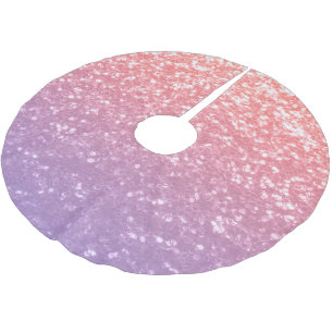 Rose Rosa lila Lavendel Imitate Glitzern Glitzer Polyester Weihnachtsbaumdecke