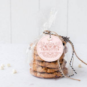 Rose Rosa Logo Bakery Baker's Logo Produktkennzeic Runder Aufkleber