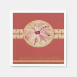 Rose rosa Muster mit floraler Akzentuierung Serviette