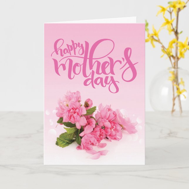 Rose Rosa Narbe | HAPPY MUTTER'S DAY Card Karte (Gelbe Blume)