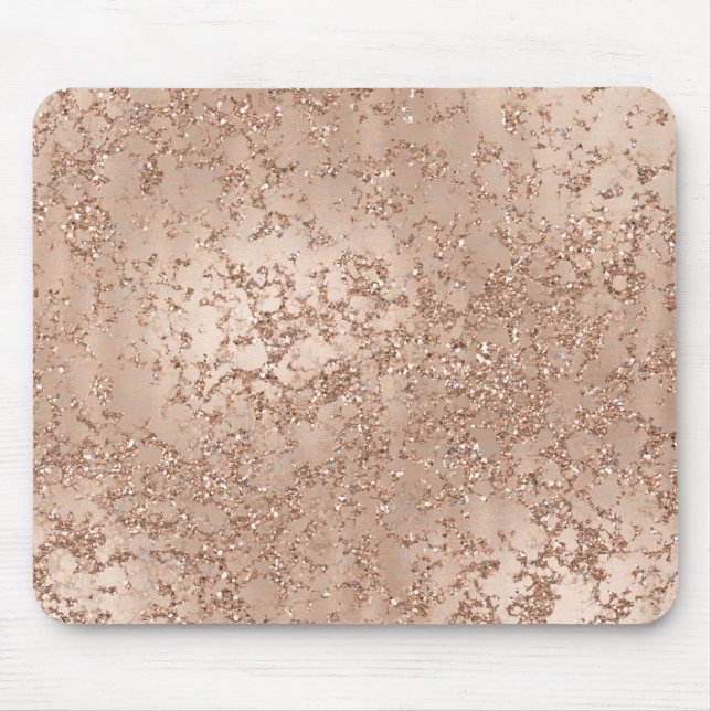 Rose Rosa Rosa Glam Sparkle Chic Mousepad (Vorne)
