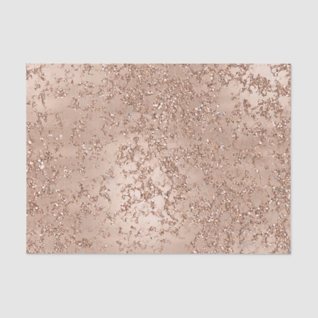 Rose Rosa Rosa Glam Sparkle Chic Seidenpapier (Vorderseite)