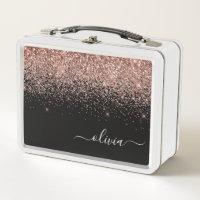 Rose Rosa Rosa Glitzer Girl Monogram Name