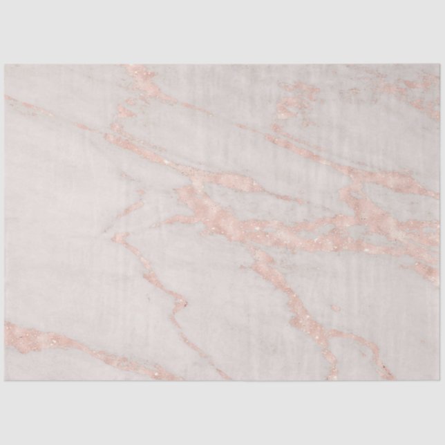 Rose Rosa Rosa Glitzer Marmor Moderne Seidenpapier (Vorderseite)