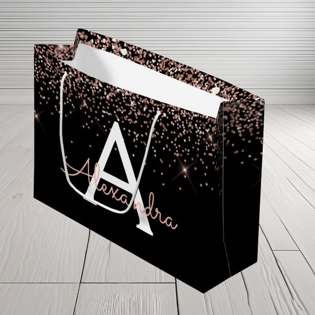 Rose Rosa Rosa Glitzer und Sparklogramm Große Geschenktüte (Von Creator hochgeladen)