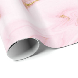 Rose Rosa Rosa Marmor Abstraktes Metal Geschenkpapier