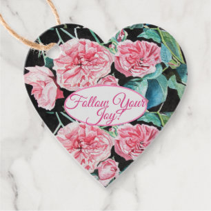 Rose Rosa Roses Blumenstrauß folgen Sie Ihrem Joch Geschenkanhänger