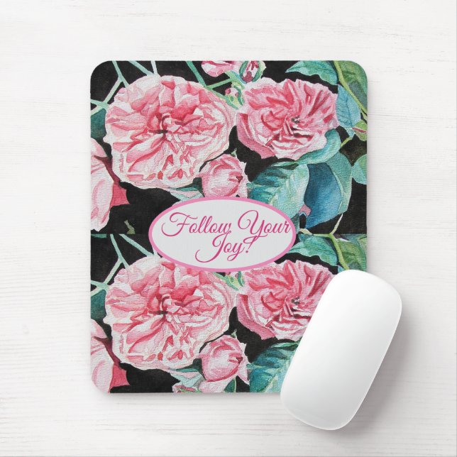 Rose Rosa Roses Blumenstrauß folgen Sie Ihrem Joch Mousepad (Mit Mouse)