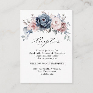 Rose Rosa Schiefer Empfang Begleitkarte