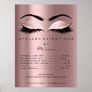 Rose Rosa Schminken Augen Lashes Preise Poster