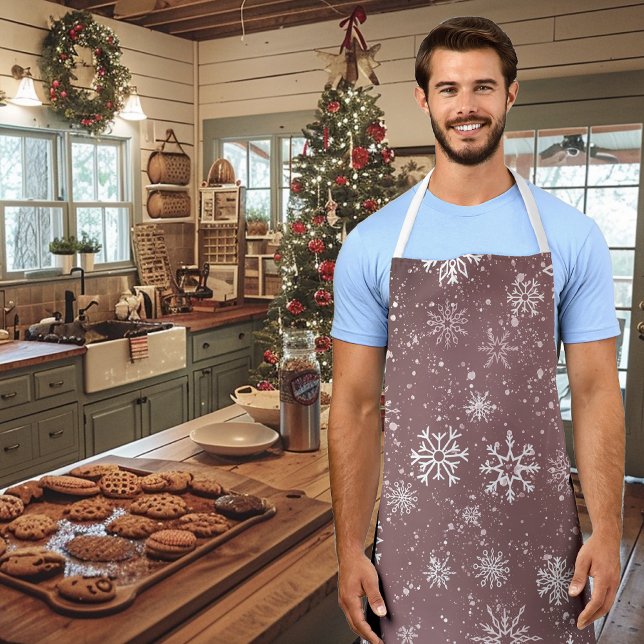 Rose Rosa Schneeflocken Schürze (Von Creator hochgeladen)