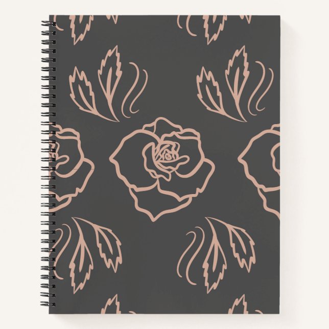Rose Rosa Ticino Notizbuch (Vorderseite)