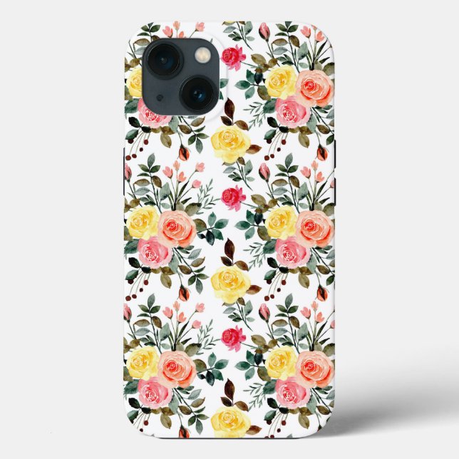 Rose Rosa und Gelb Case-Mate iPhone Hülle (Rückseite)