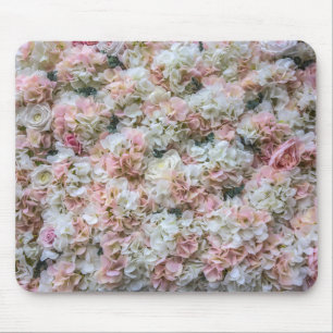 Rose Rosa und Weiß Muster Mousepad
