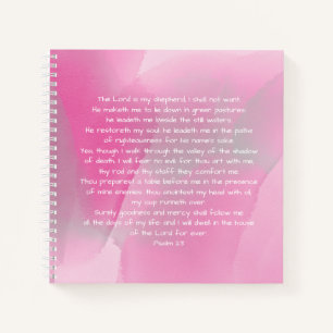 Rose Rosa Wasserfarbe abstrakt Christlich Notizbuch