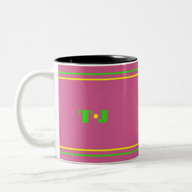 Rose Rosa Zweifarbige Tasse (Links)