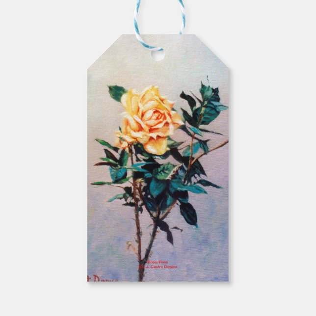 Rose/Rose Geschenkanhänger (Rückseite)
