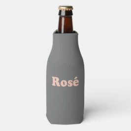 "Rose" Rose hellrosa Buchstaben grau Flaschenkühler