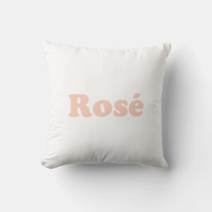 "Rose" Rose hellrosa Buchstaben weiß Kissen