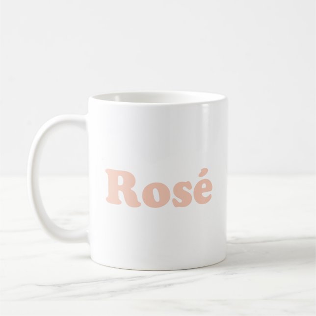 "Rose" Rose hellrosa Weiß Kaffeetasse (Links)
