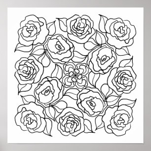 Rose Rose Rose Farbe Farbe Blumen Poster