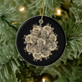 Rose Rose Rosen Bouquet - Rosenbouquet Keramik Ornament