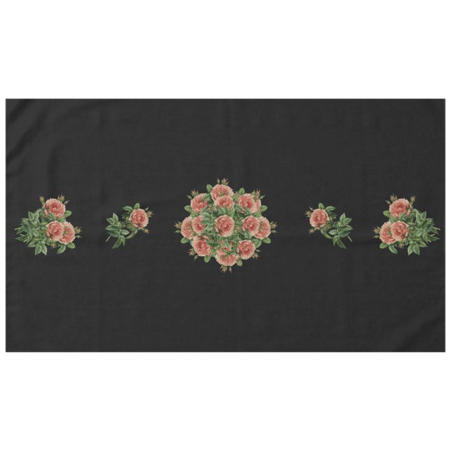 Rose Roses Rosen bouquet – Rosenbouquet Tischdecke (Vorderseite (Horizontal))