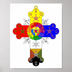 Rose Rosicrucian Cross Lamen Poster