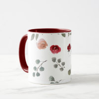 Rose, rot, Blumen, floral, Tasse, Tassen
