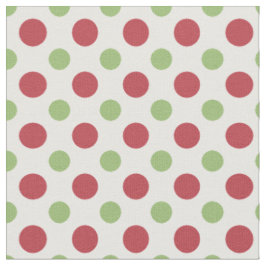 Rose Rot-Grün-Polka-Dots-Stoff Stoff