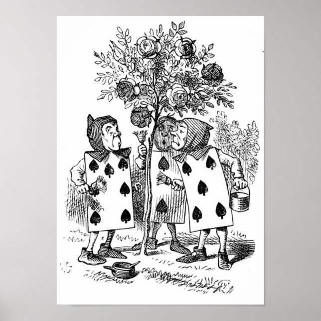 Rose rot zeichnen poster (Vorne)