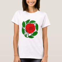 Rose Roter T - Shirt für Frauen. langlebig