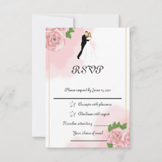 Rose RSVP Karte