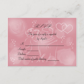 Rose RSVP-Karte leeren RSVP Karte
