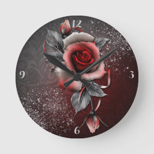 *Rose - Runde (mittlere) Uhr