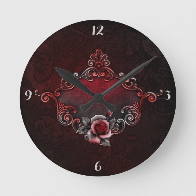 *Rose - Runde (mittlere) Uhr (Vorderseite)