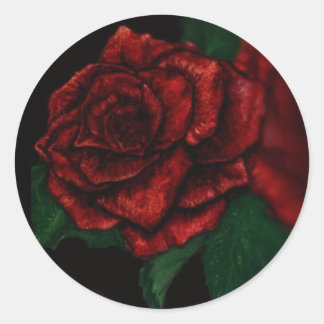 Rose Runder Aufkleber