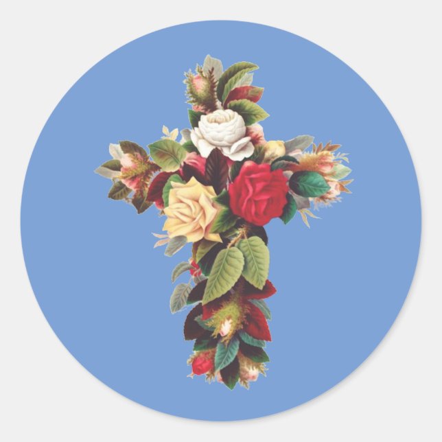 Rose Runder Aufkleber (Vorderseite)