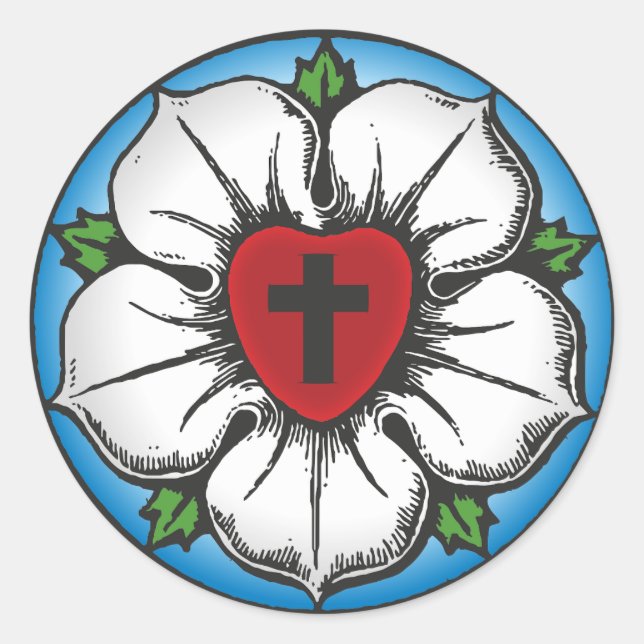 Rose Runder Aufkleber (Vorderseite)