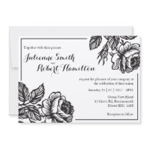 Rose Rustikale Chic Floral Wedding Einladungen