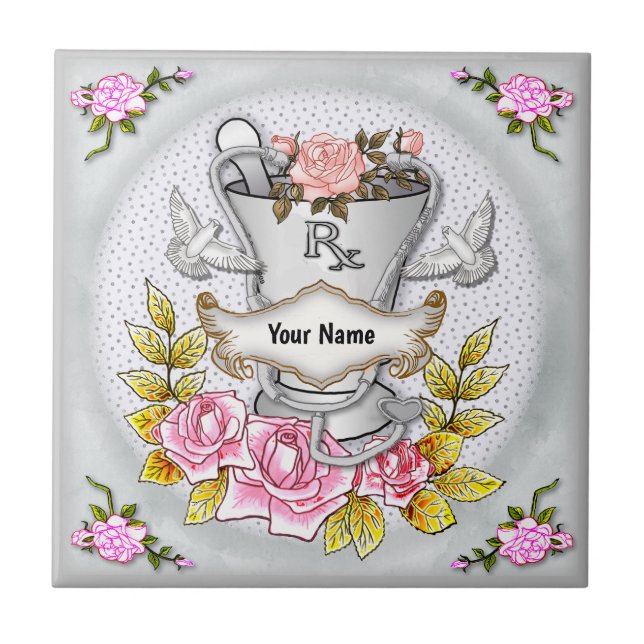 Rose RX Mortar Pestle Fliese (Vorderseite)