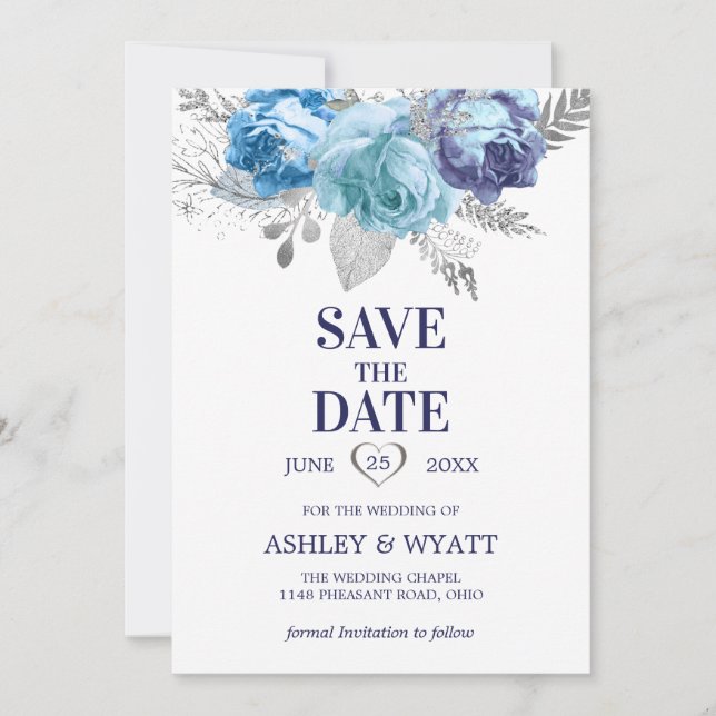 Rose Save The Date (Vorderseite)