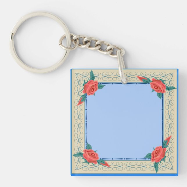Rose Schlüsselanhänger (Vorderseite)