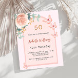 Rose Schmetterlinge Blumenbogen Einladung Geburtst<br><div class="desc">Rosa Hintergrundfarbe mit Rose,  goldgelb und pfirsichfarbenem Bogen. Dekoriert mit einer Rose Gold und rot rosa Blumen,  Blume der Rose,  grüne Aquarell Eukalyptusgrün und Schmetterlinge. Personalisieren Sie Ihren Namen und Ihre Party-Daten und fügen Sie diese hinzu. Zurück: Rose goldene Hintergrundfarbe. 1 Blatt = 1 Einladung mit Druckkante bis Kante.</div>