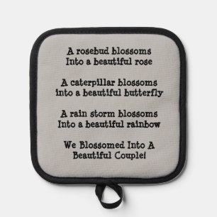 Rose Schmetterlinge & Regenbogen Vivid Topflappen